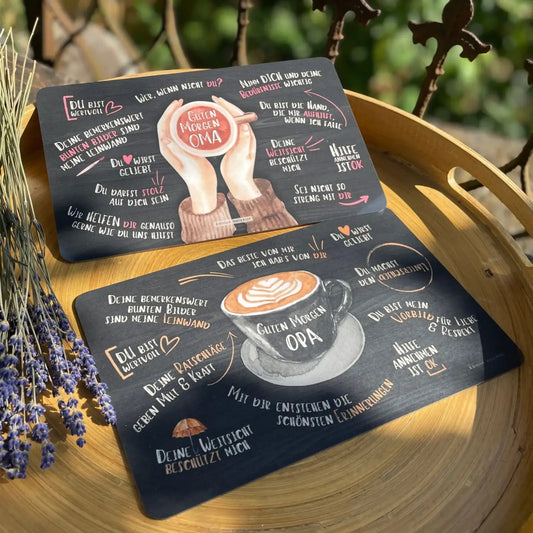 Frühstücksbrettchen "Guten Morgen Schwiegermama und Schwiegerpapa“ - Schwiegereltern Geschenk