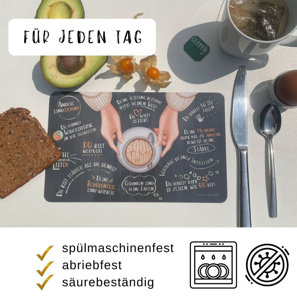 Frühstücksbrettchen Geschenk zur Bestärkung für Frauen