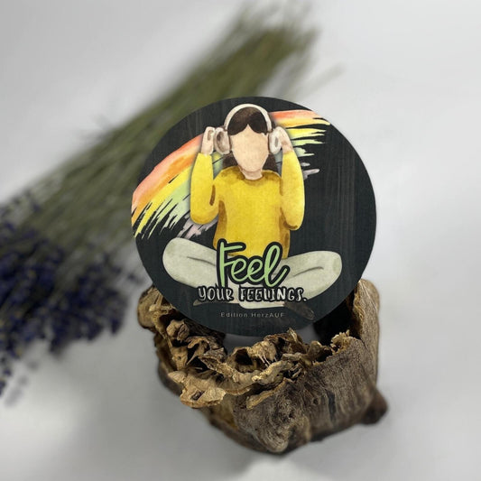 Untersetzer „Feel your Feelings“ | Mitbringsel für mehr Achtsamkeit & Selbstfürsorge - spülmaschinenfest, hitzebeständig