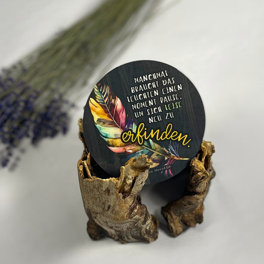 Untersetzer „Leuchten“ – Mental Health Geschenk, Aufmunterung & Kur Mitbringsel – spülmaschinenfest, hitzebeständig