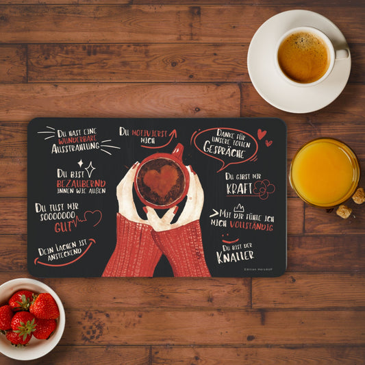 Frühstücksbrettchen “Du bist" (rot)