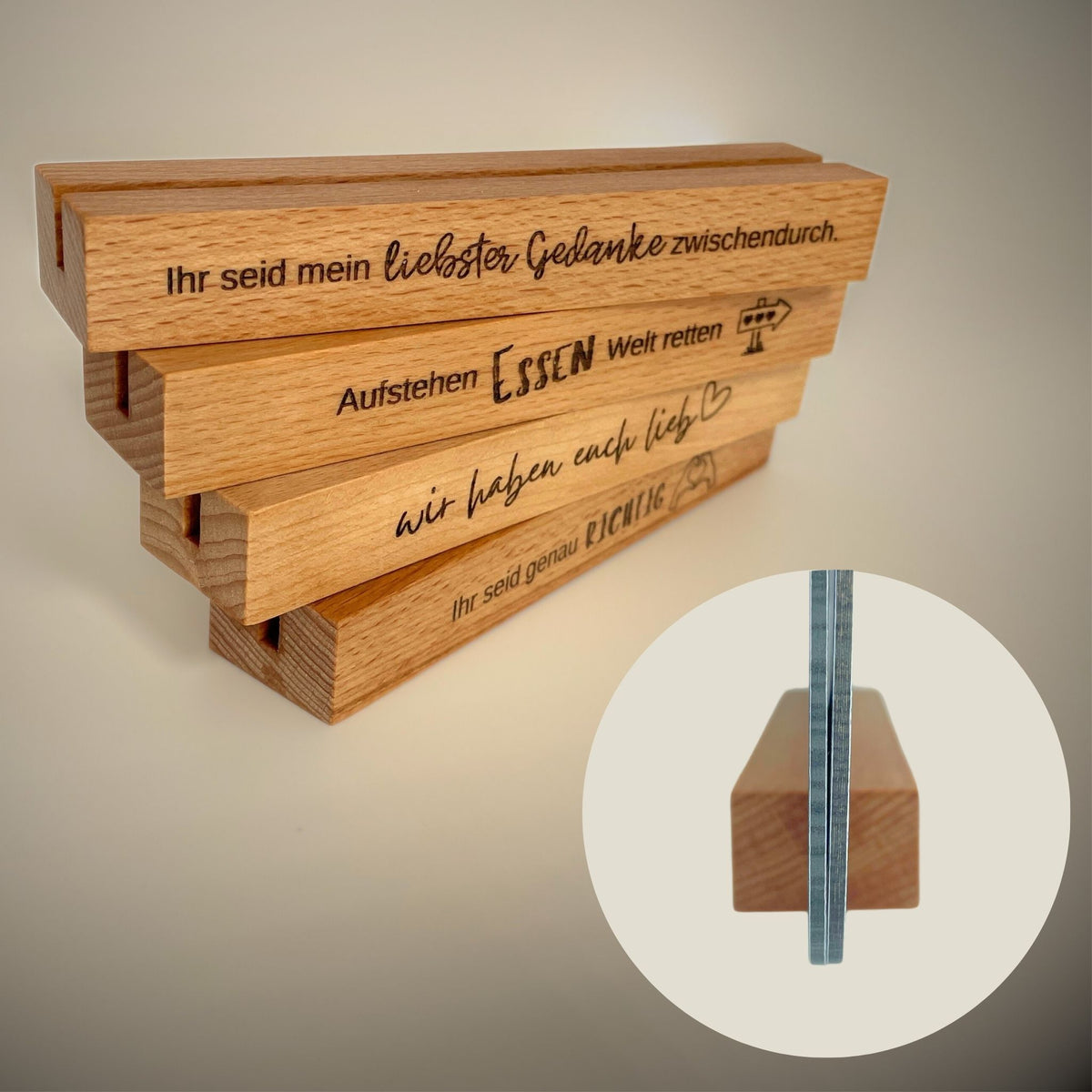 Holzhalter für zwei Frühstücksbrettchen zum selber aussuchen holzgeschenke