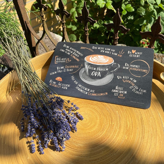 Frühstücksbrettchen “Guten Morgen Opa" Geschenke für Großeltern, Geschenke für Männer