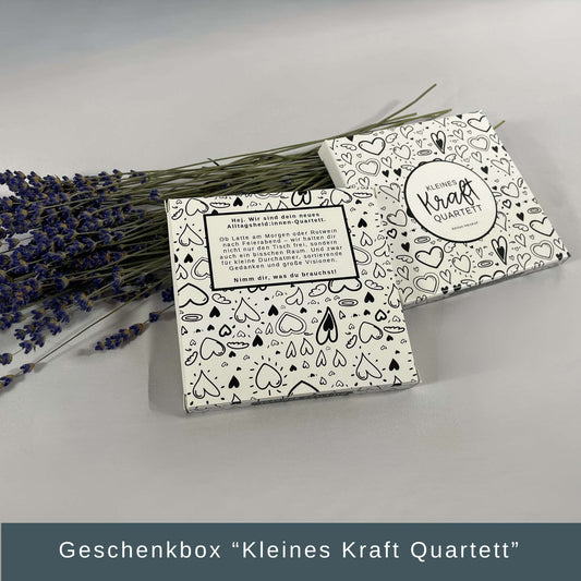Kleines Kraftquartett – 4 Untersetzer mit stärkenden Botschaften für schwere Tage