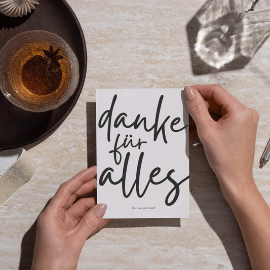 Postkarte "danke für alles"
