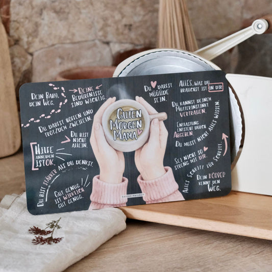 Frühstücksbrettchen für neue Mama "Guten Morgen"