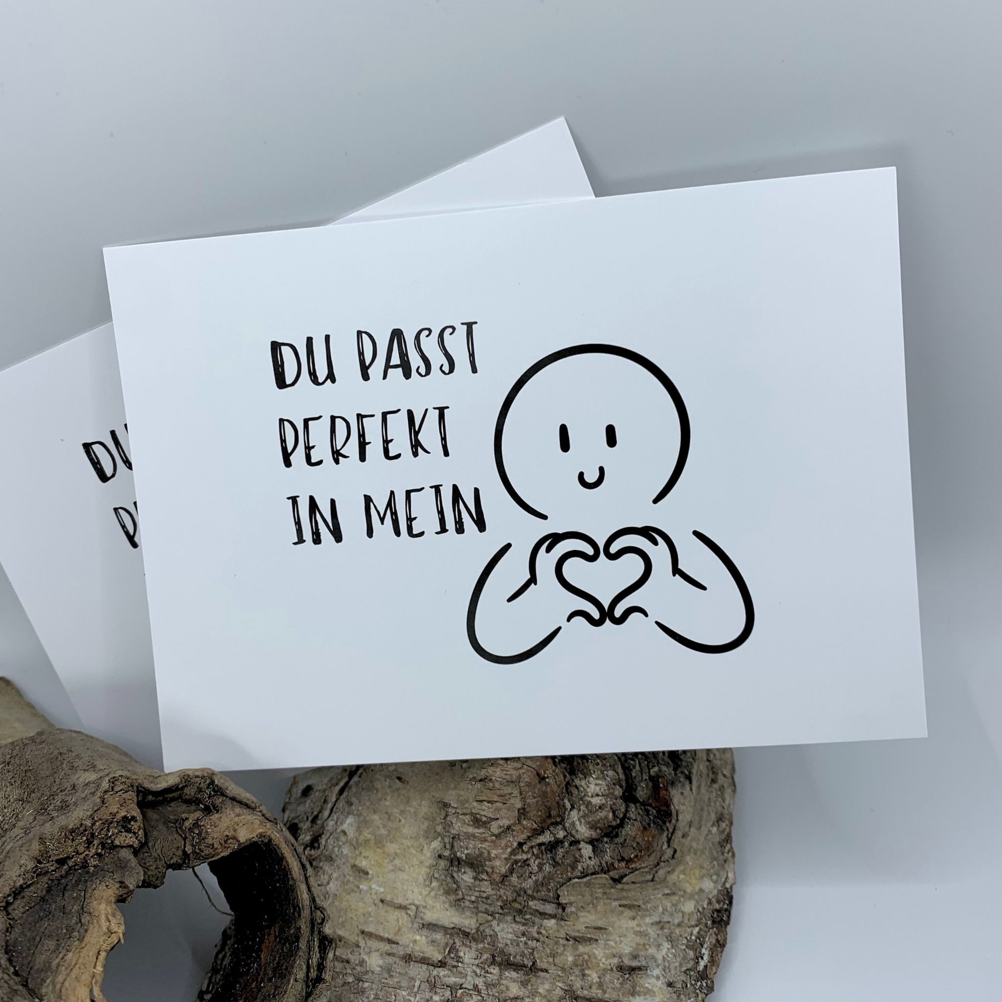 Grußkarten SET mit Spruch für Lieblingsmensch, Postkarte Geburtstag, Jahrestag, Valentinstag