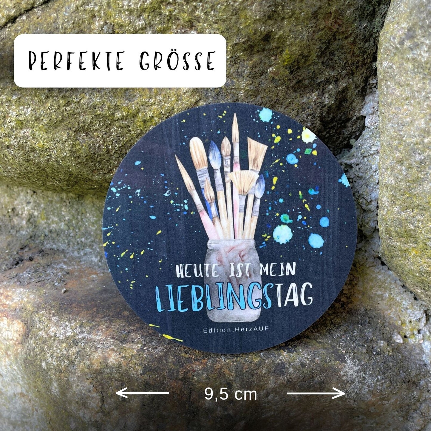 Untersetzer ‚Heute ist mein Lieblingstag', kleines Weihnachtsgeschenk, Wichtelgeschenk, Geschenk zur bestandenen Prüfung, Mental Health