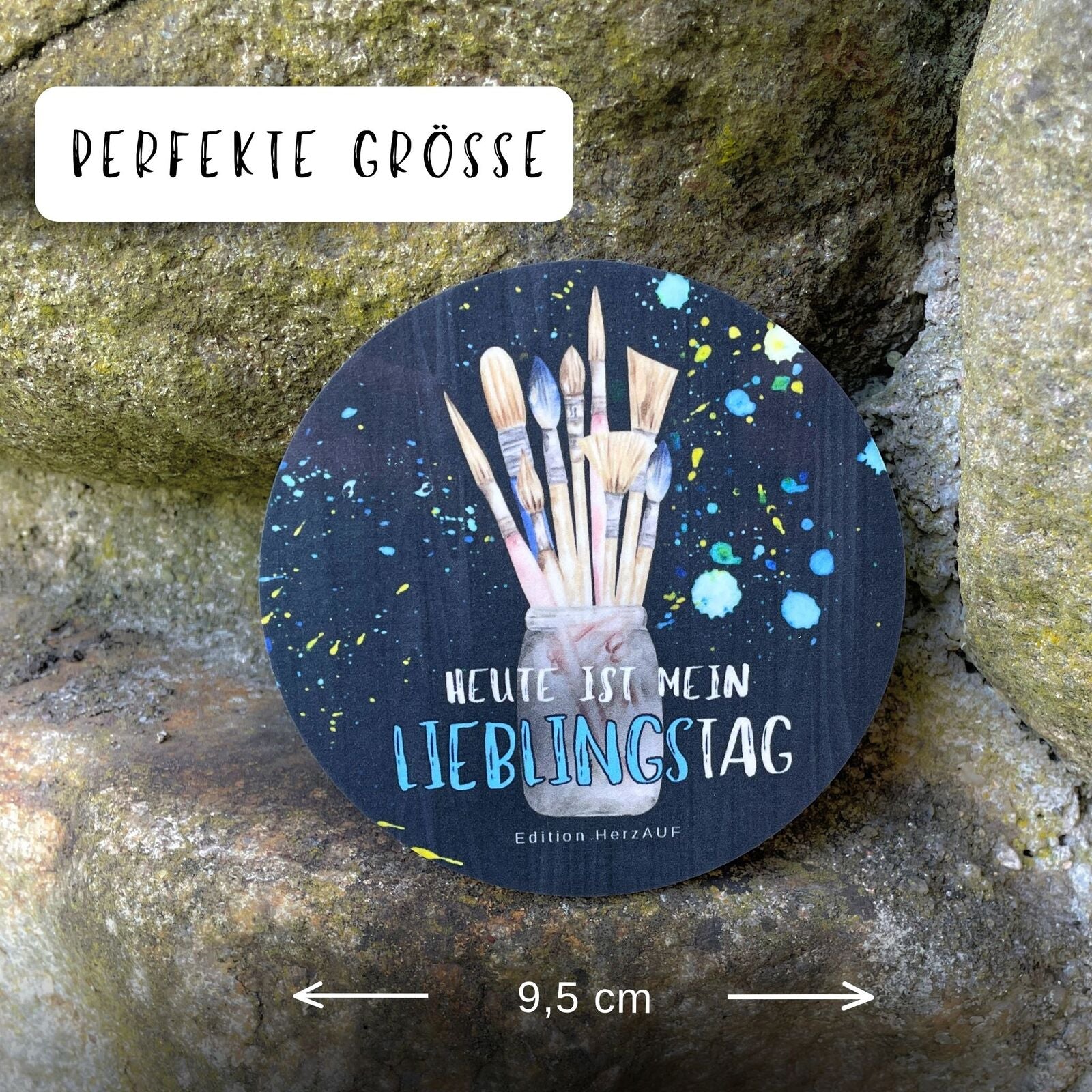 Untersetzer ‚Heute ist mein Lieblingstag', kleines Weihnachtsgeschenk, Wichtelgeschenk, Geschenk zur bestandenen Prüfung, Mental Health