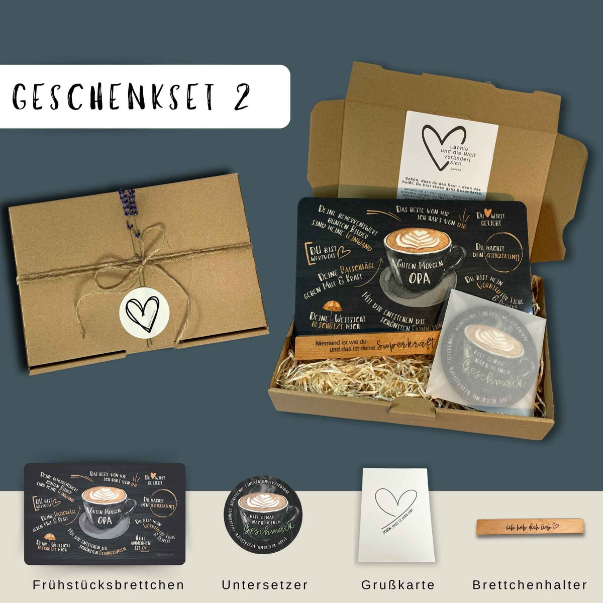 Geschenkset „Guten Morgen Opa“ – Eine liebevolles Geschenk für Opa, das von Herzen kommt