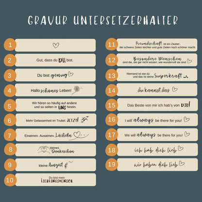 Gravur Untersetzerhalter – Amazon