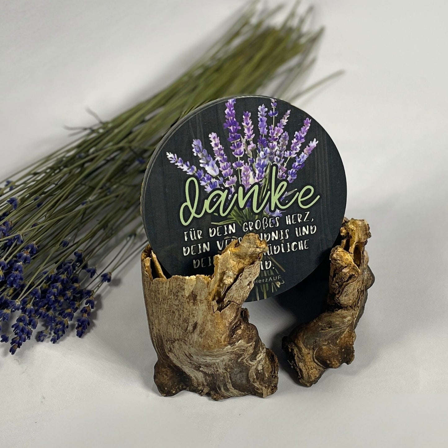 Getränkeuntersetzer „Danke für dein großes Herz, dein Verständnis & deine unermüdliche Geduld“