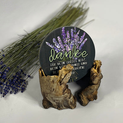 Getränkeuntersetzer „Danke für dein großes Herz, dein Verständnis & deine unermüdliche Geduld“