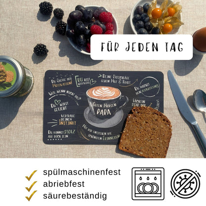 Liebevolles Geschenk für Papa – Papa Brettchen „Guten Morgen Papa“ von Edition HerzAUF – für jeden Tag