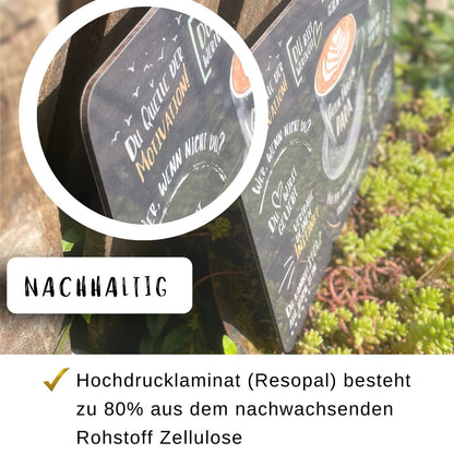 Liebevolles Geschenk für Papa – Papa Brettchen „Guten Morgen Papa“ von Edition HerzAUF – nachhaltig Resopal