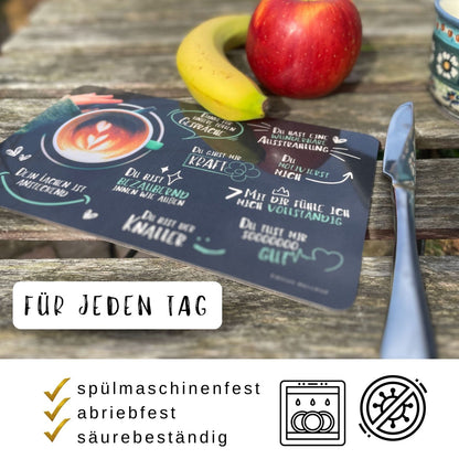 3Geschenk für Freundin oder Lieblingsmensch – Frühstücksbrettchen Du bist