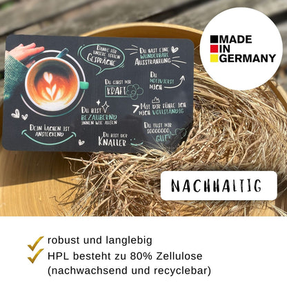 Lieblingsmensch Geschenk – Geschenk für Freundin – Frühstücksbrettchen Du bist in grün – nachhaltig