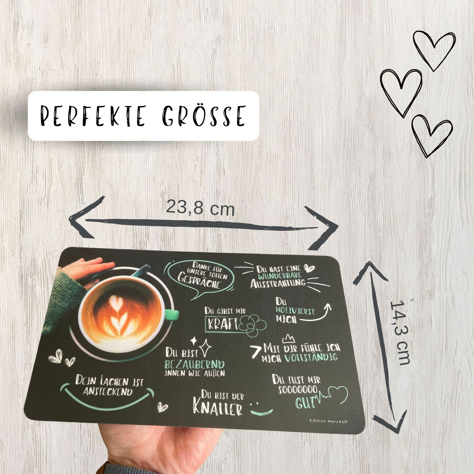 Lieblingsmensch Geschenk – Geschenk für Freundin – Frühstücksbrettchen Du bist in grün – perfekte Größe