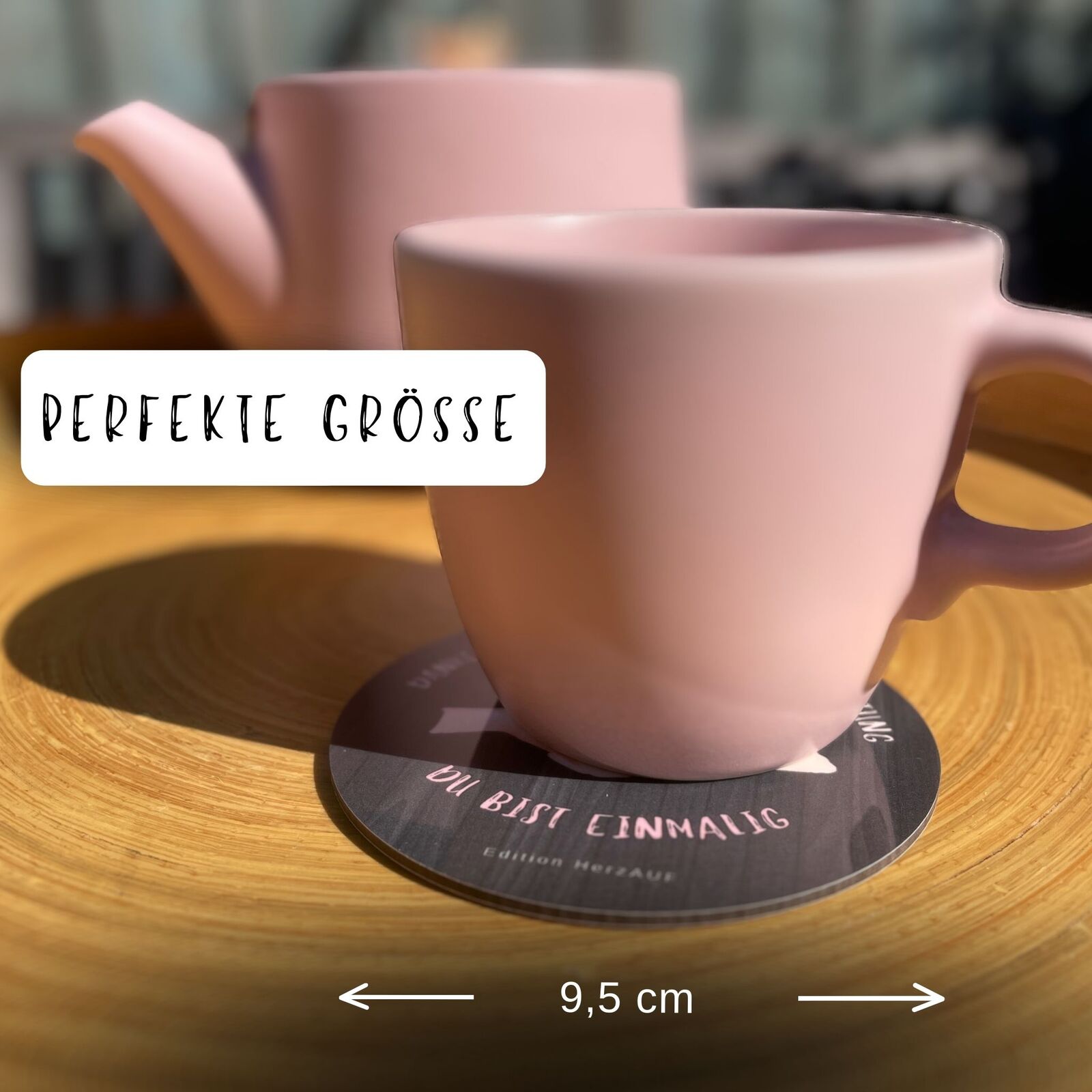 Kleines Danke Geschenk – Getränke Untersetzer Liebevolle Begleitung – Teeuntersetzer – Größe