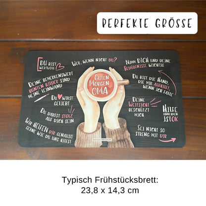 Geschenk für die Eltern_ Frühstücksbrettchen für Mama und Papa – Guten Morgen – Größe
