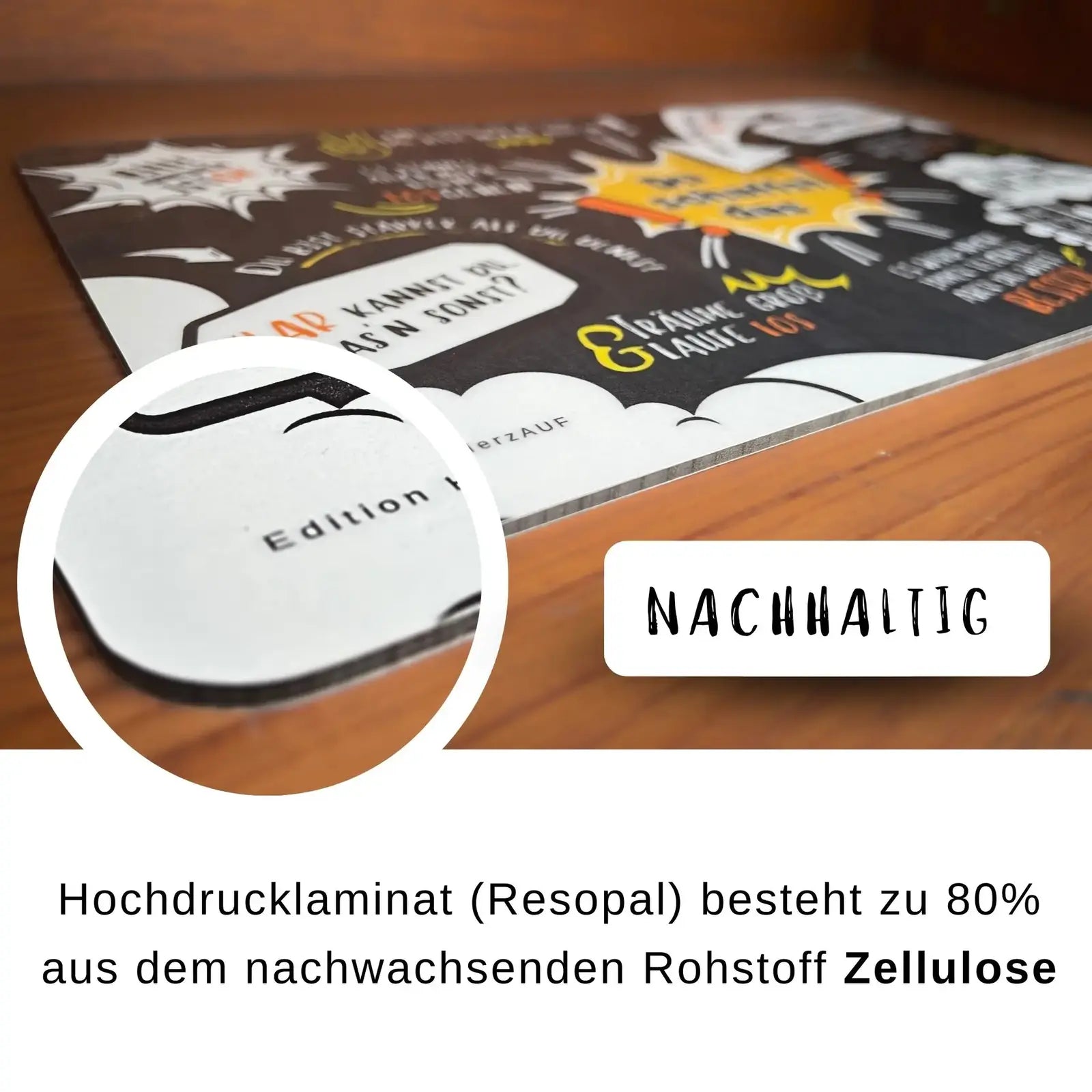 Frühstücksbrettchen Du schaffst das Comic – Du schaffst das Geschenk für Jugendliche – Resopal