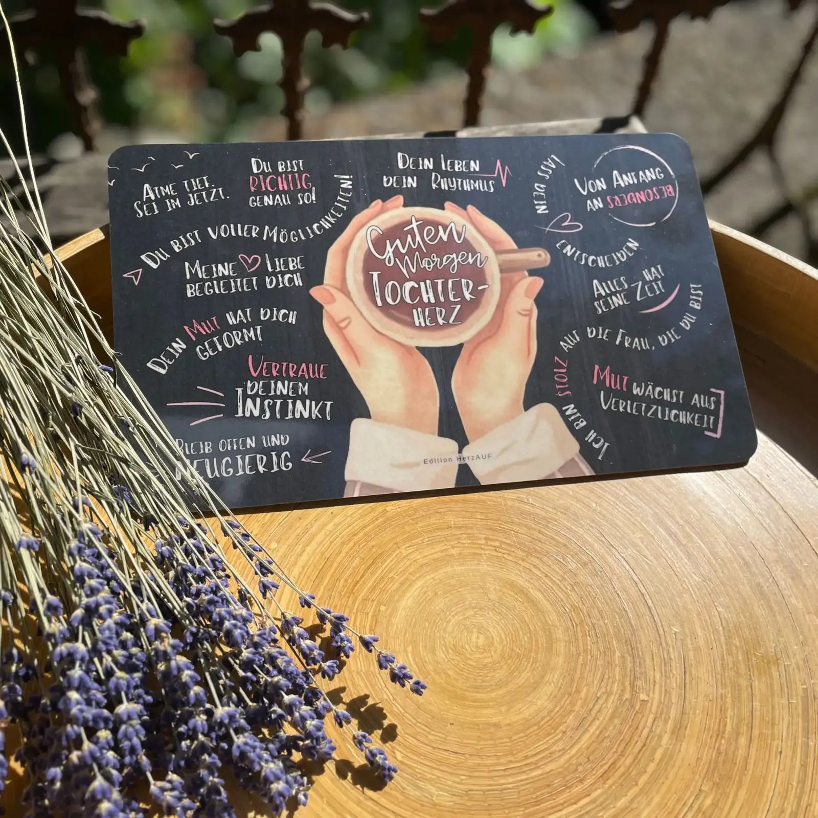 Frühstücksbrettchen Guten Morgen Tochterherz - Geschenk Tochter von Mama