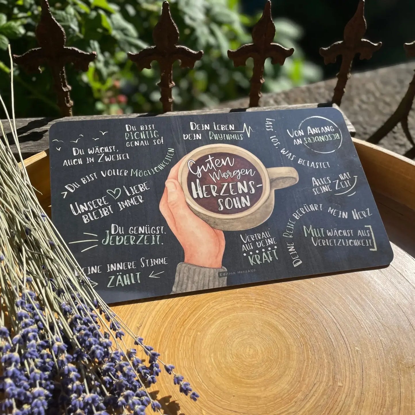 Frühstücksbrettchen "Guten Morgen Herzenssohn" - Geschenk für Sohn