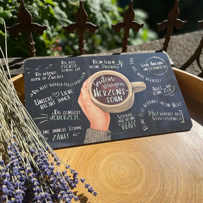 Frühstücksbrettchen "Guten Morgen Herzenssohn" - Geschenk für Sohn