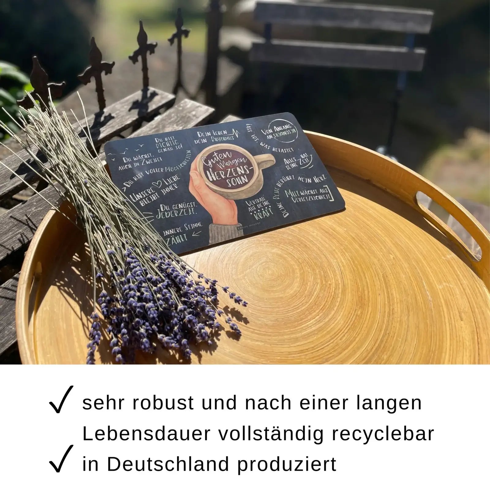 Frühstücksbrettchen "Guten Morgen Herzenssohn" - Geschenk für Sohn - robust