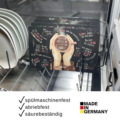 Frühstücksbrettchen: Guten Morgen Lieblingstante - Geschenk für Tante