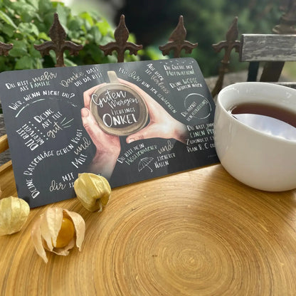 Frühstücksbrettchen "Guten Morgen Lieblingsonkel" - Geschenk für Onkel