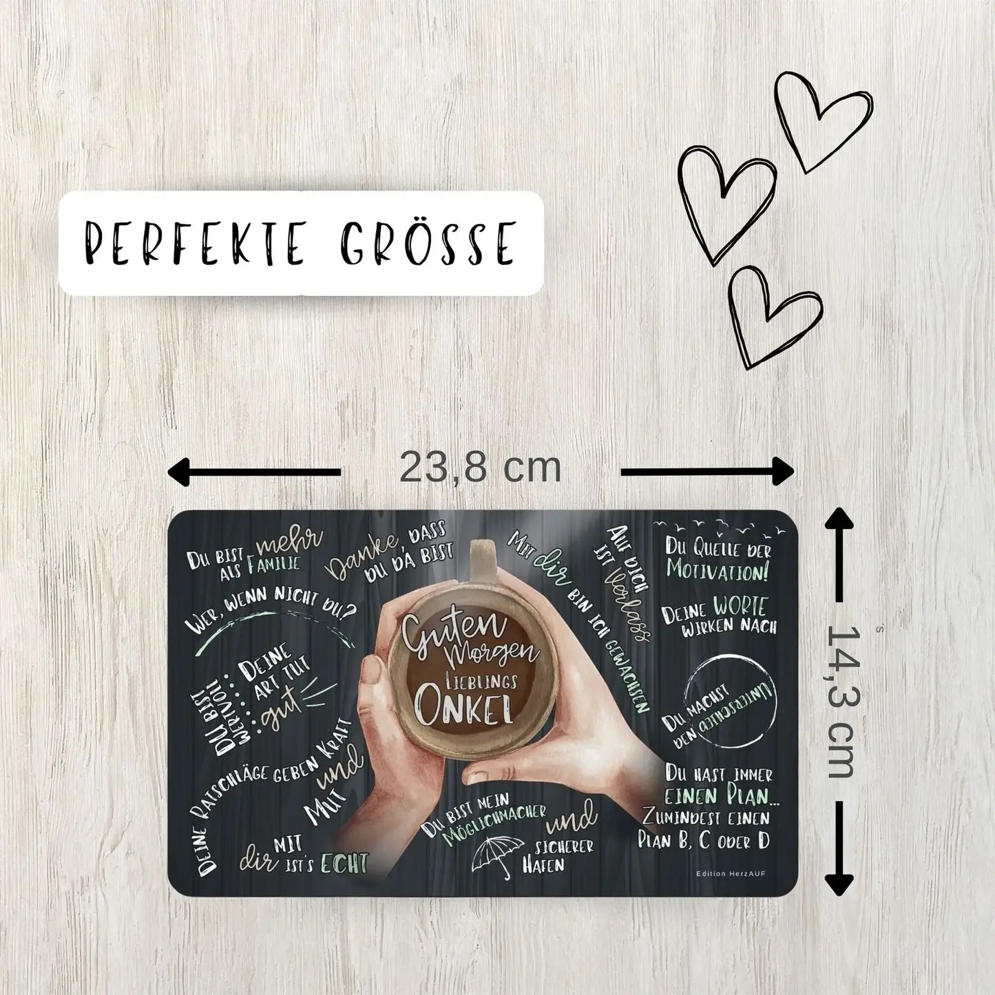 Guten Morgen Lieblingsonkel - Geschenk für Onkel - Größe