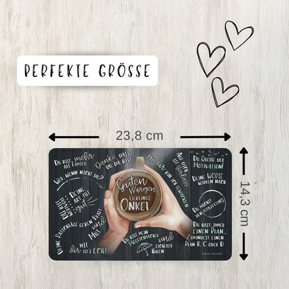 Guten Morgen Lieblingsonkel - Geschenk für Onkel - Größe