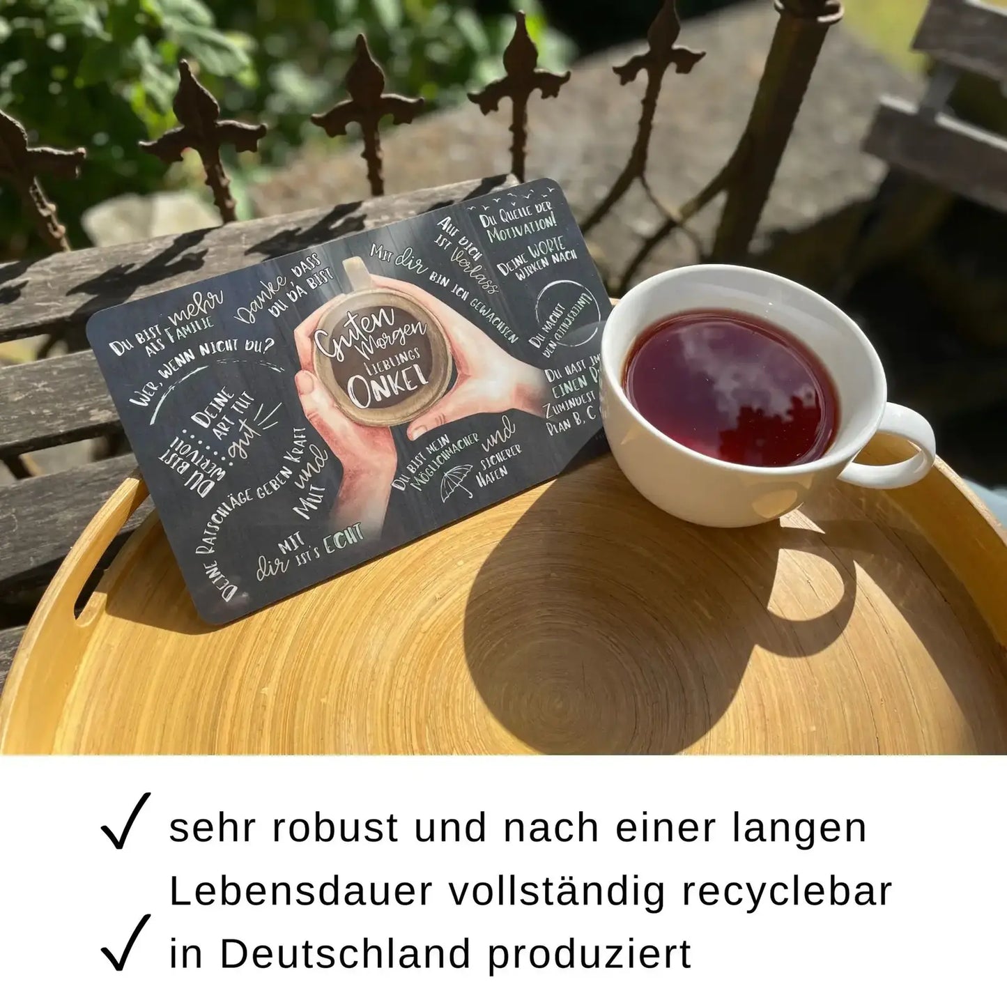 Frühstücksbrettchen Geschenk für Onkel - robust