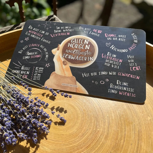 Frühstücksbrettchen Guten Morgen weltbeste Schwägerin - Schwägerin Geschenk