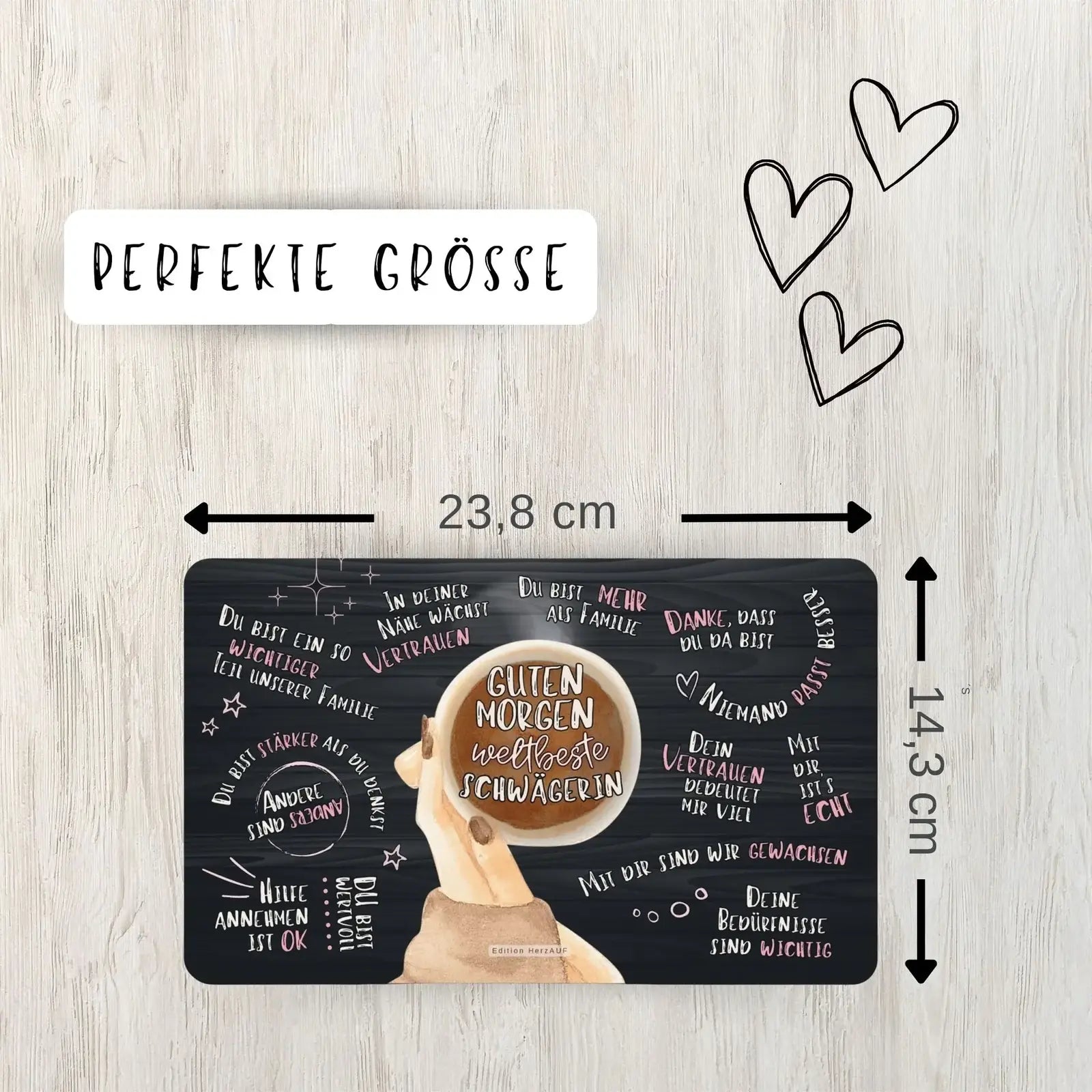 Frühstücksbrettchen Guten Morgen weltbeste Schwägerin - Schwägerin Geschenk perfekte Größe