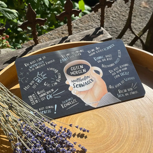 Frühstücksbrettchen Guten Morgen weltbester Schwager - Geschenk für Schwager