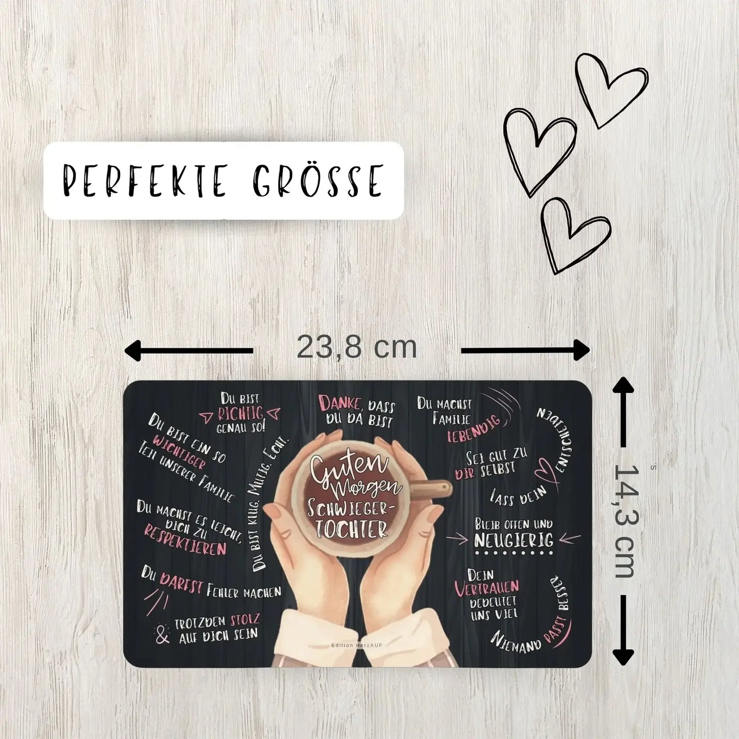 Frühstücksbrettchen Guten Morgen Schwiegertochter - Geschenk für Schwiegertochter perfekte Größe