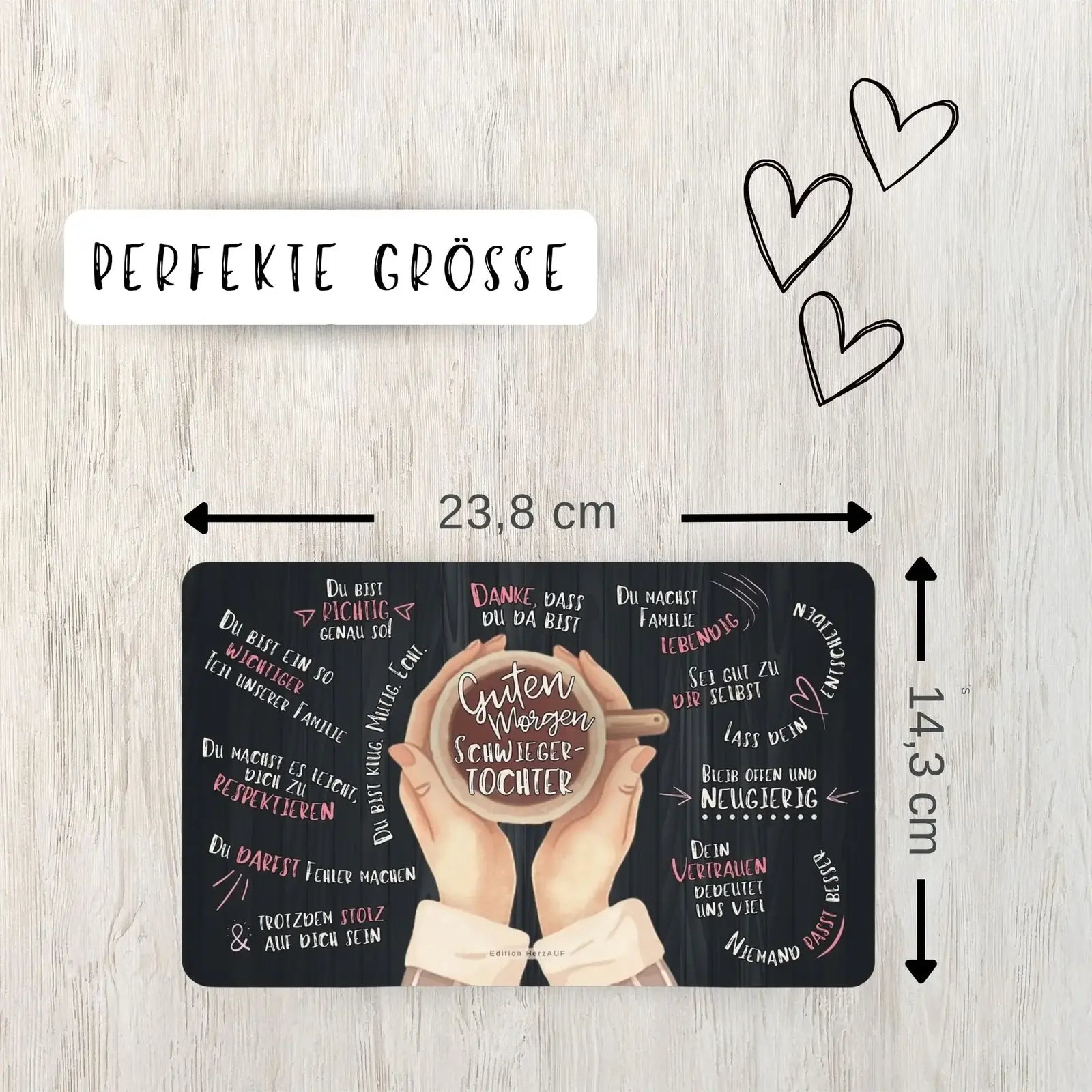 Frühstücksbrettchen Guten Morgen Schwiegertochter - Geschenk für Schwiegertochter perfekte Größe