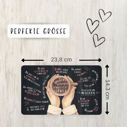 Frühstücksbrettchen Guten Morgen Schwiegertochter - Geschenk für Schwiegertochter perfekte Größe