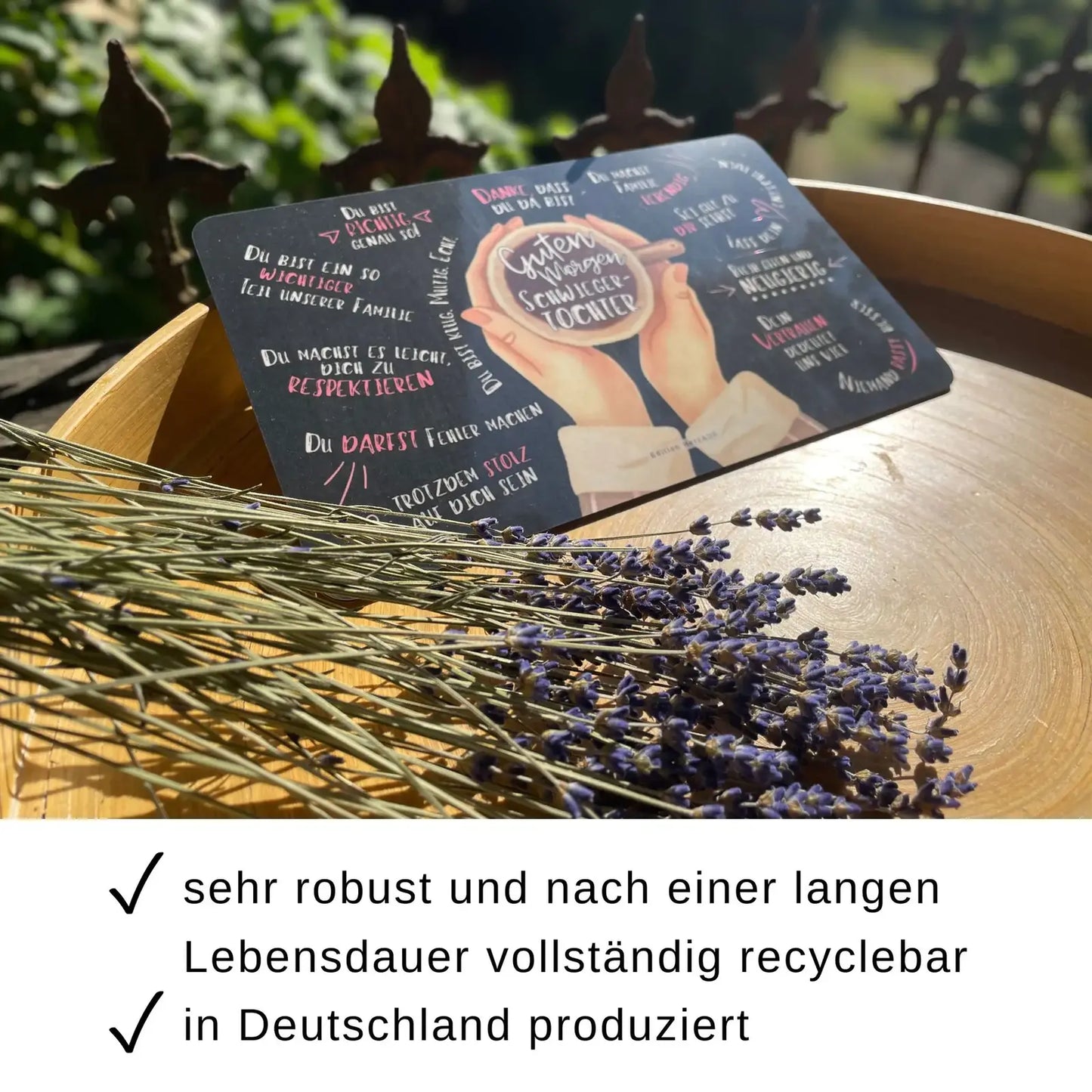 Frühstücksbrettchen Guten Morgen Schwiegertochter - Geschenk für Schwiegertochter robust