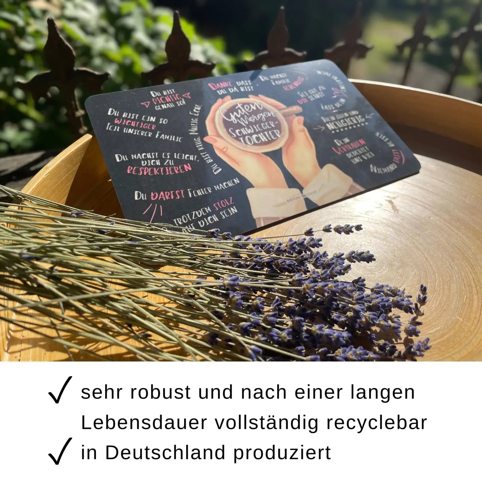 Frühstücksbrettchen Guten Morgen Schwiegertochter - Geschenk für Schwiegertochter robust