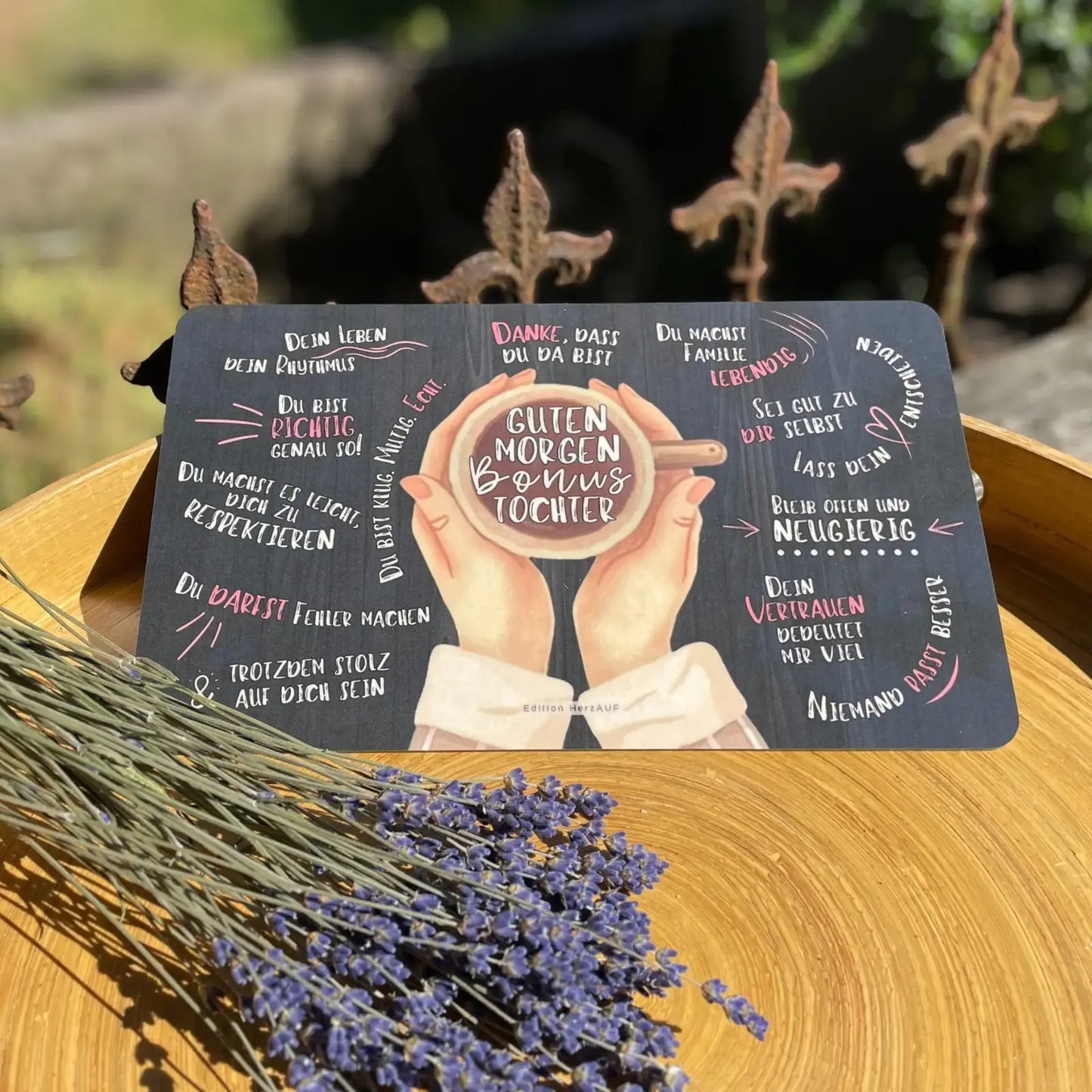 Frühstücksbrettchen Guten Morgen Bonustochter - Stieftochter Geschenk