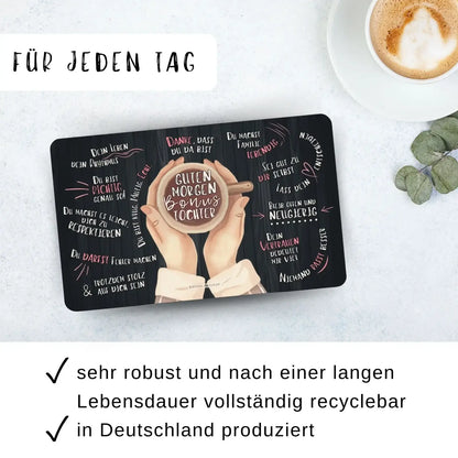 Frühstücksbrettchen Guten Morgen Bonustochter - Stieftochter Geschenk robust