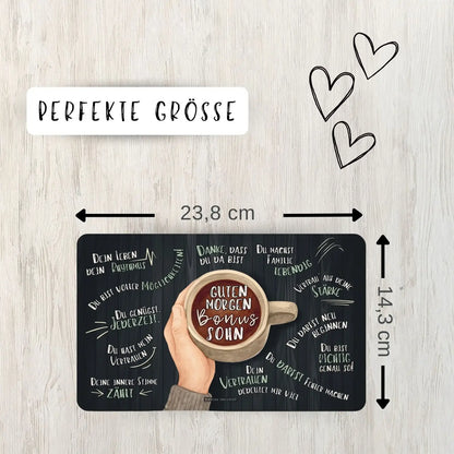 Frühstücksbrettchen Guten Morgen Bonussohn - Stiefsohn Geschenk - perfekte Größe