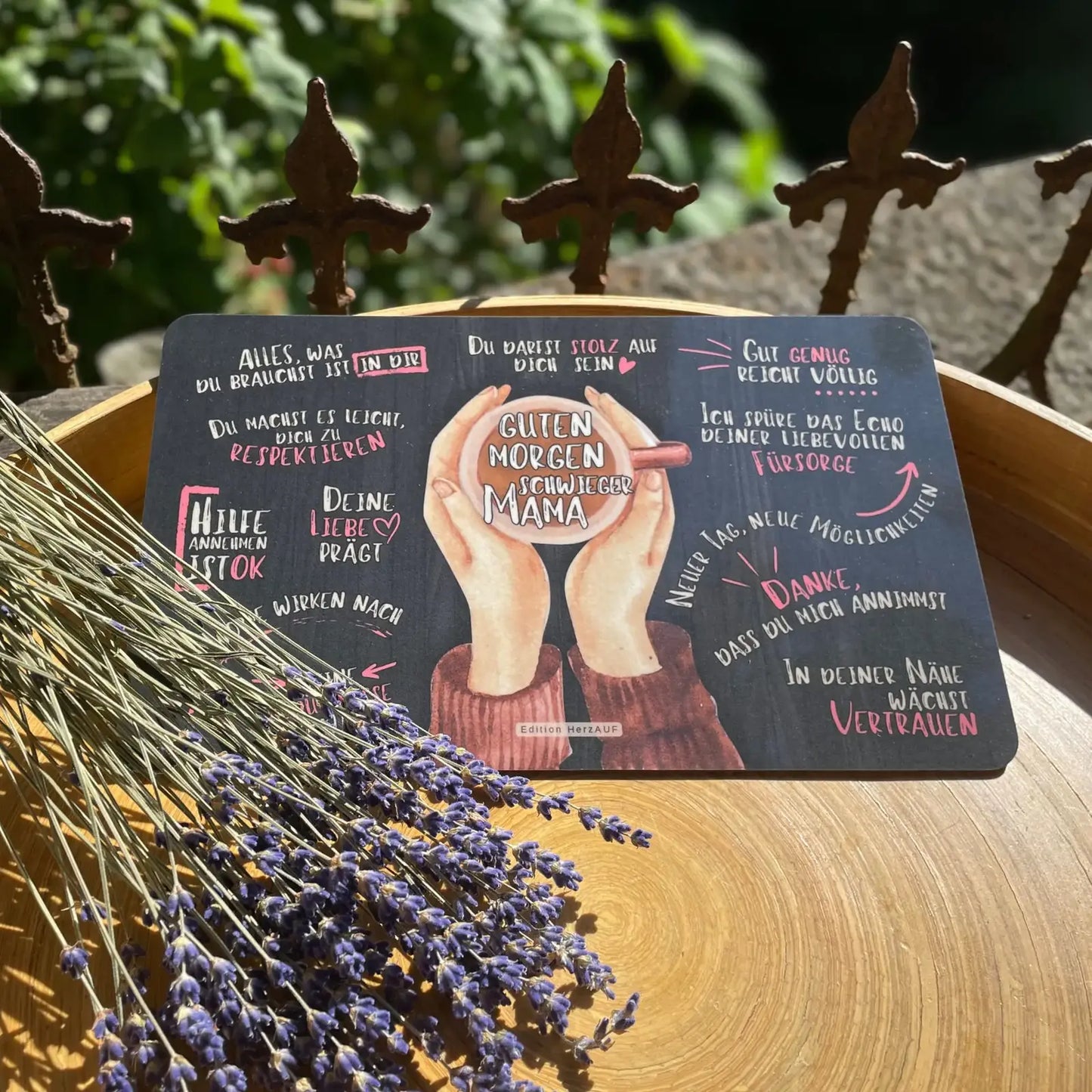 Frühstücksbrettchen "Guten Morgen Schwiegermama“ - Schwiegermama Geschenk