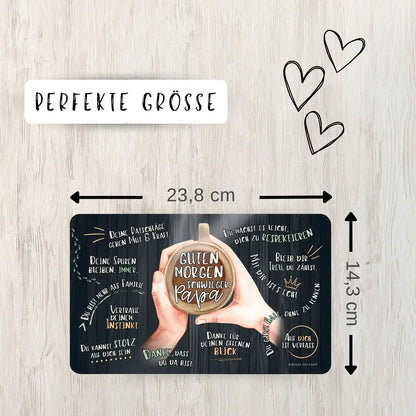 Frühstücksbrettchen "Guten Morgen Schwiegerpapa“ - Schwiegerpapa Geschenk - Größe