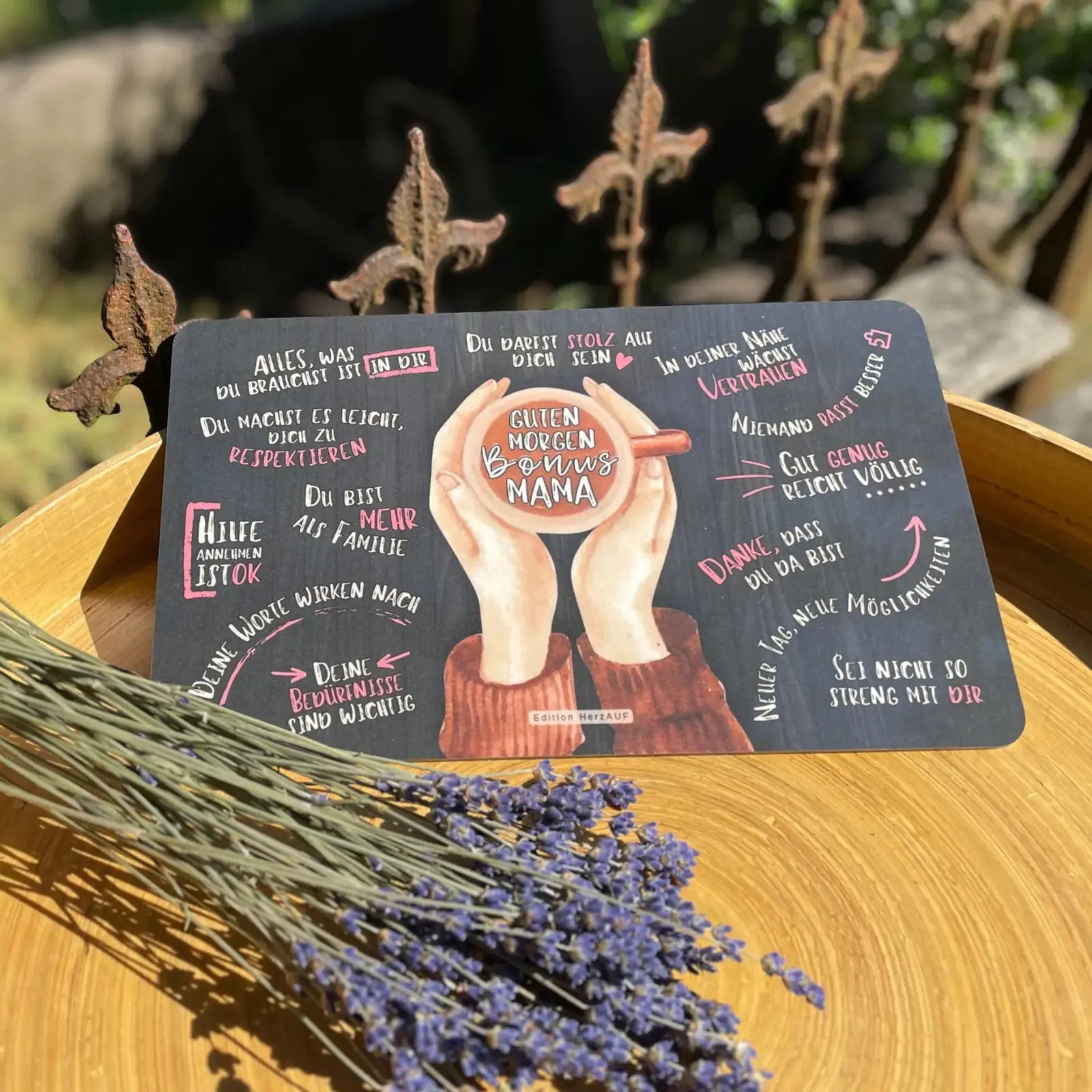 Frühstücksbrettchen Guten Morgen Bonusmama - Stiefmutter Geschenk