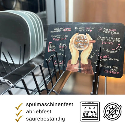 Frühstücksbrettchen "Guten Morgen Schwiegermama und Schwiegerpapa“ - Schwiegereltern Geschenk - spülmaschinenfest