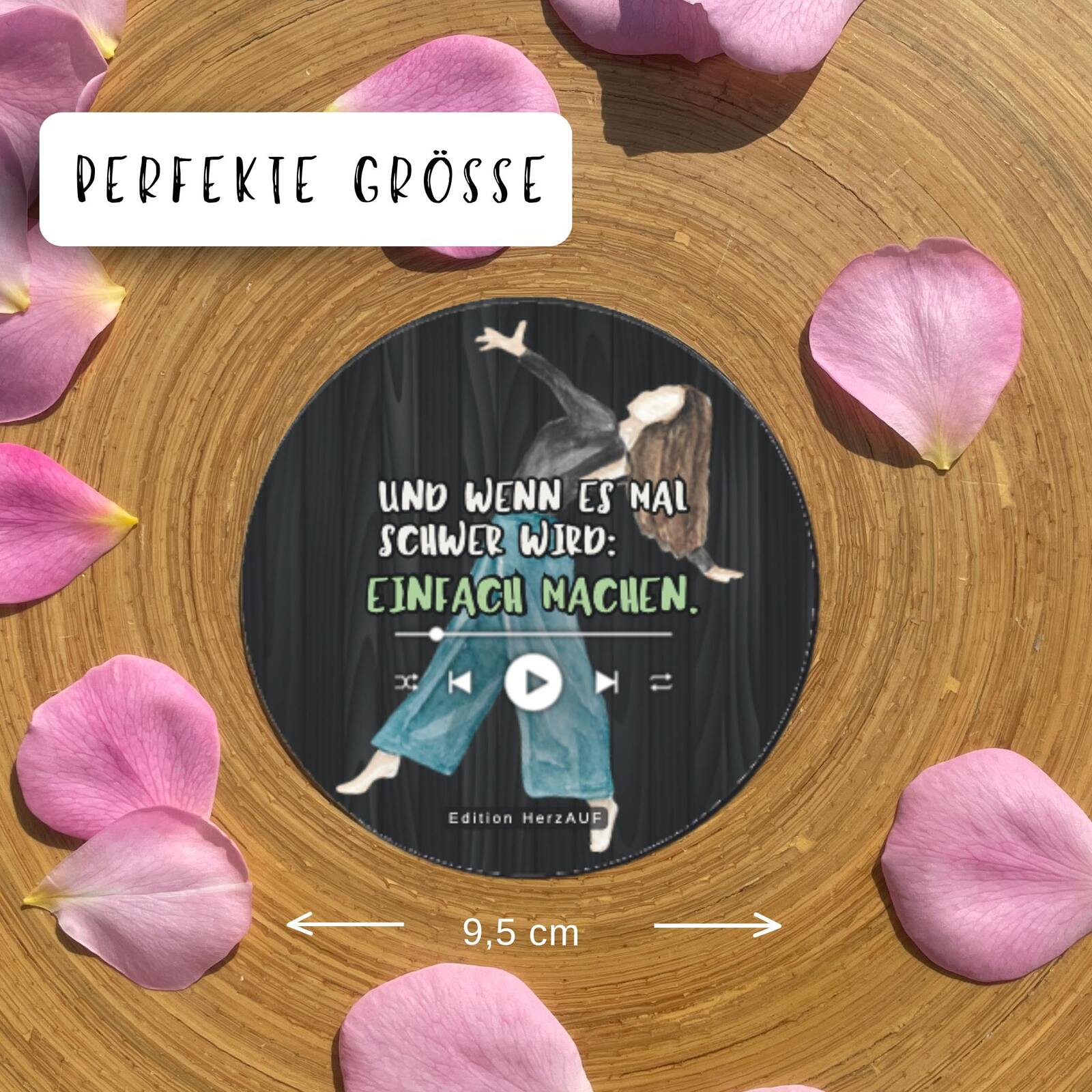 Untersetzer „Einfach machen“ – Mutmacher Geschenk, kleine Aufmerksamkeit zur Aufmunterung - spülmaschinenfest